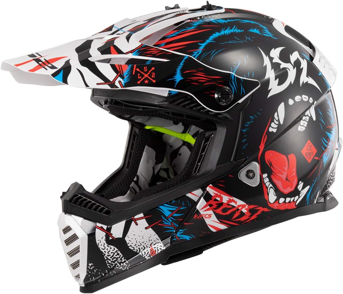 ls2 gate helmet LS2 Gate Youth Beast Full Face Helmet (Black) – PowersportParts.Net