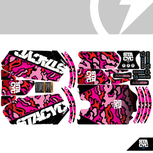 STACYC Graphics Kit (Pink Camo) - Brushless 16eDRIVE