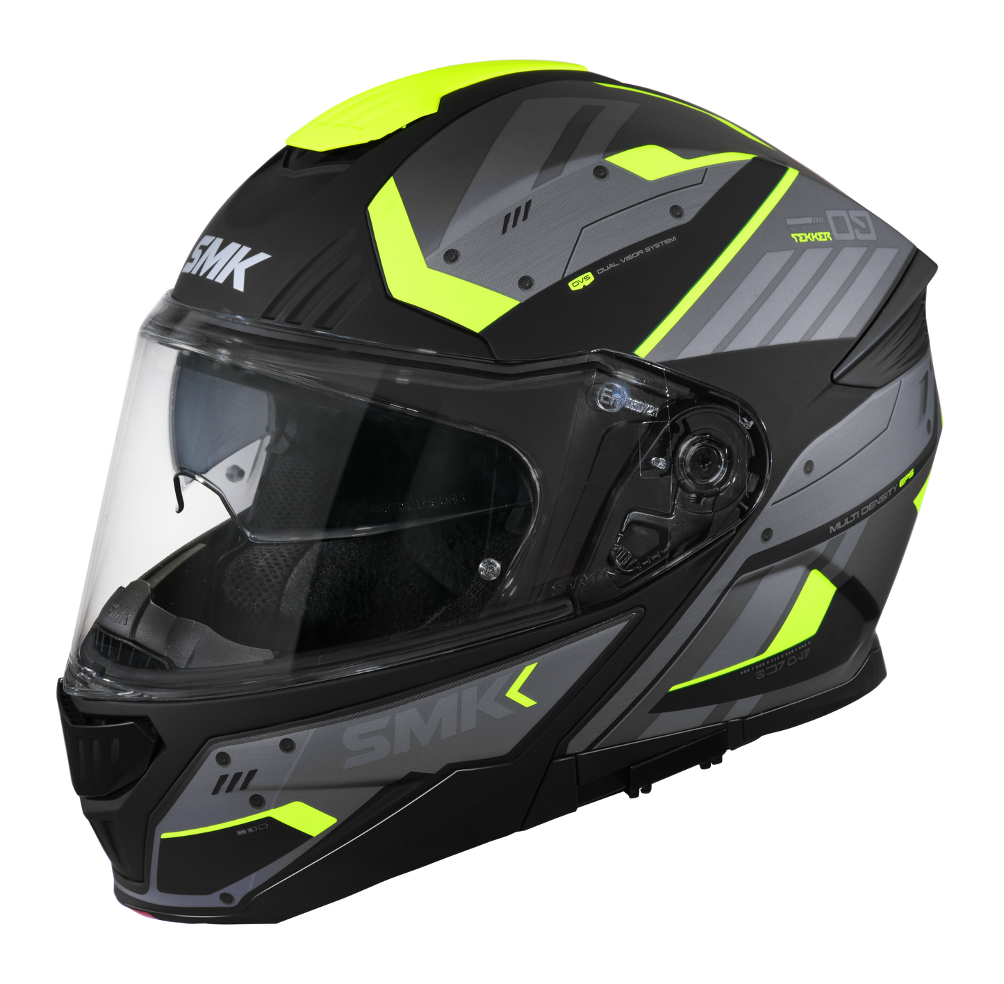 Gullwing Tekker Modular Helmet (Black/Grey/Hi-Vis)