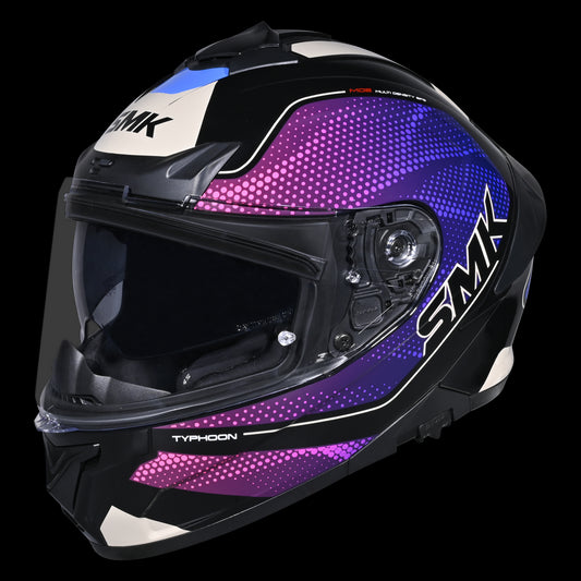 Typhoon Mystic Helmet (Gloss Black/Pink/Blue)