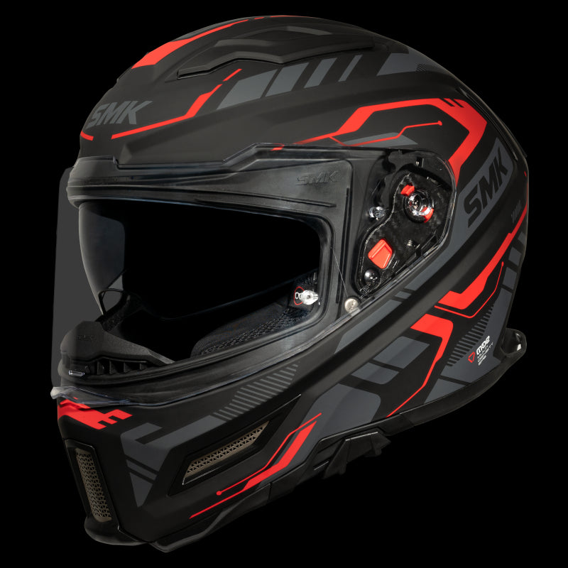 Agnar Tektron Helmet (Matte Black/Grey/Red)