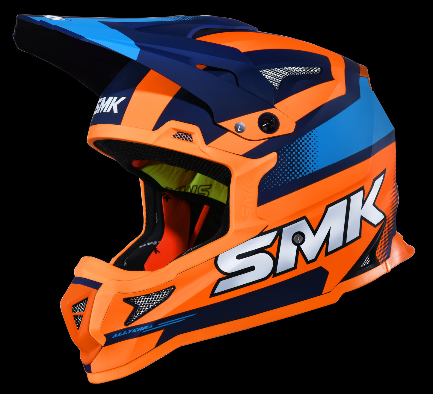Allterra X-Throttle Helmet (Matte Orange/Blue)