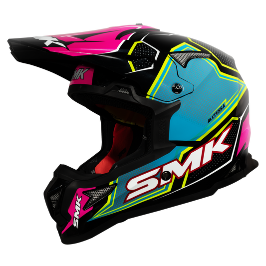Allterra Maverix Helmet (Gloss Black/Teal/Pink)