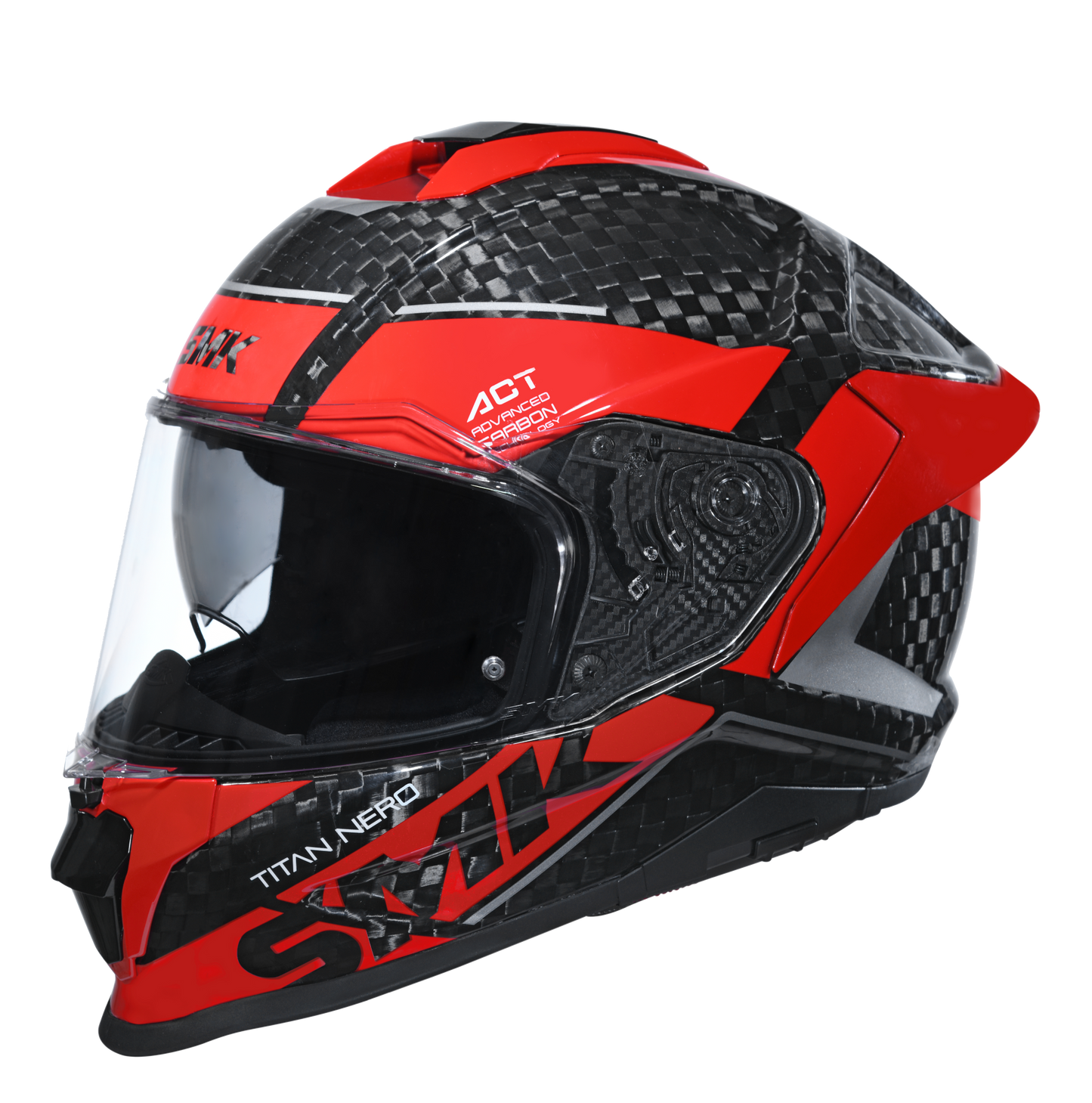 Titan Carbon Nero Helmet (Gloss Red/Black)