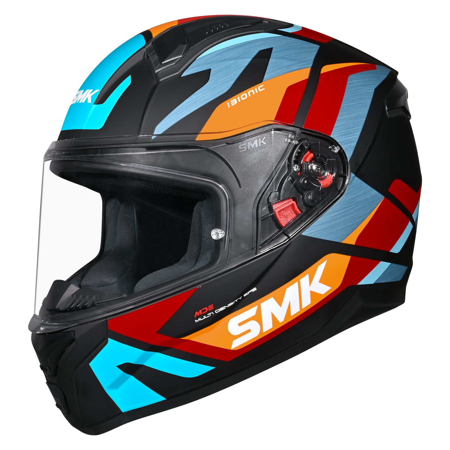 Bionic Kore Helmet (Matte Black/Orange/Blue)
