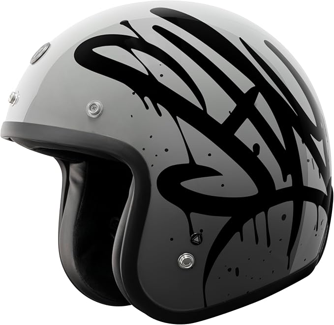 TORC Del Mar 3/4 Open Face Helmet (Wild One Grey)