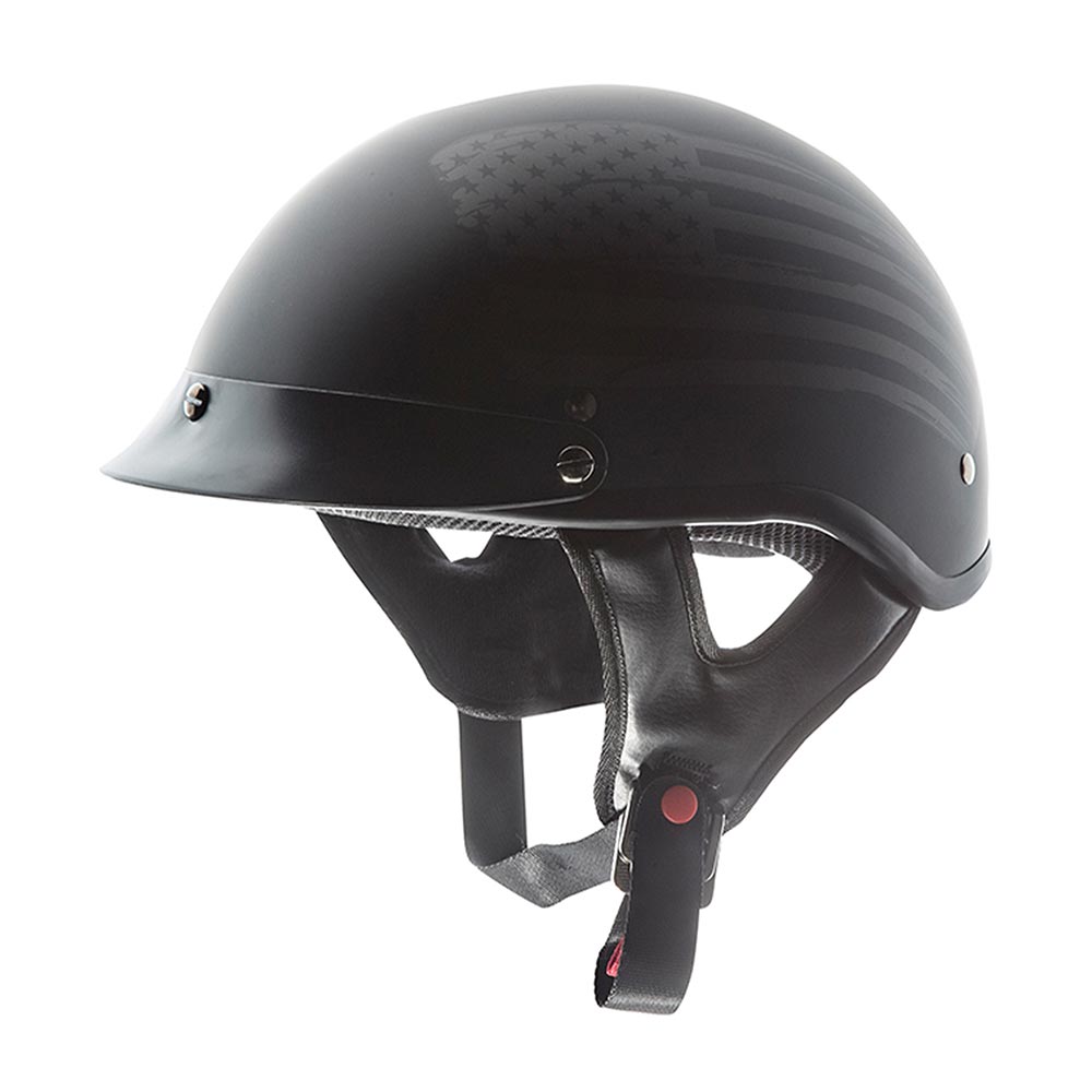 TORC Clovis Half Shell Helmet (Flag - Flat Black)