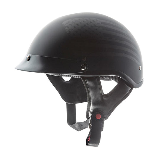 TORC Clovis Half Shell Helmet (Flag - Flat Black)