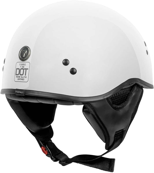 TORC Sundowner Half Shell Helmet (Gloss White)