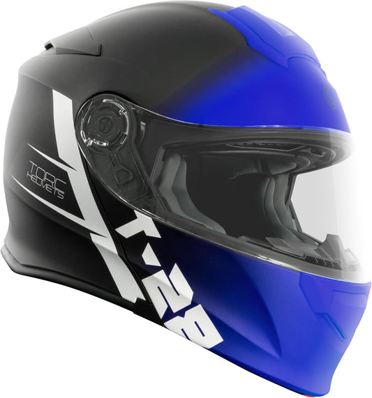 TORC T28 Full Face Modular Helmet (Essence Blue Black)