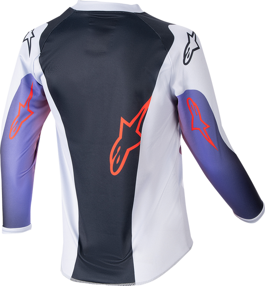 Alpinestars Youth Racer Graphic 1 MX Jersey (Light Grey/Hot Orange/Black) - 2XS