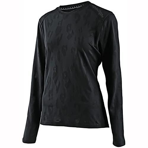 Troy Lee Designs Women's MTB LS Jersey Lilium Jacquard (Black) - XS