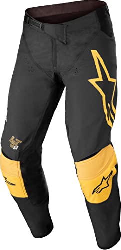 Alpinestars Techstar Factory Motocross Pants (Black/Yellow/Tangerine)