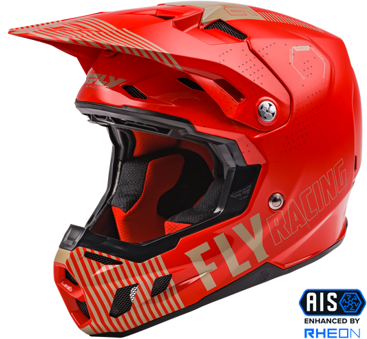 Fly Racing Formula CC Primary Helmet (Red/Khaki) - Small