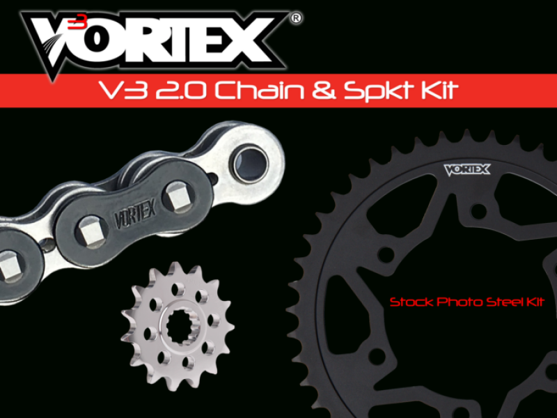 Vortex Racing V3 2.0 Chain and Sprocket Kit 3289-16,435S-47,520RX3-118- Black