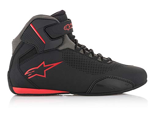 Alpinestars Sektor Vented Motorcycle Shoes (Black/Gray/Red) Size 8