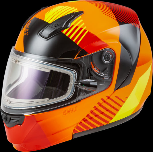 GMAX MD-04S Reserve Modular Snow Helmet w/ Electric Shield (Neon Orange/Hi-Vis) - 3XL