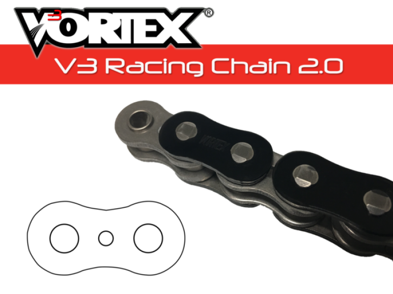 Vortex Racing V3 2.0 Chain 530RX3-140- Black