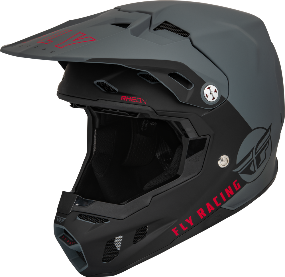 Fly Racing 2023 Adult Formula CC Driver Helmet (Matte Grey/Black) - Medium