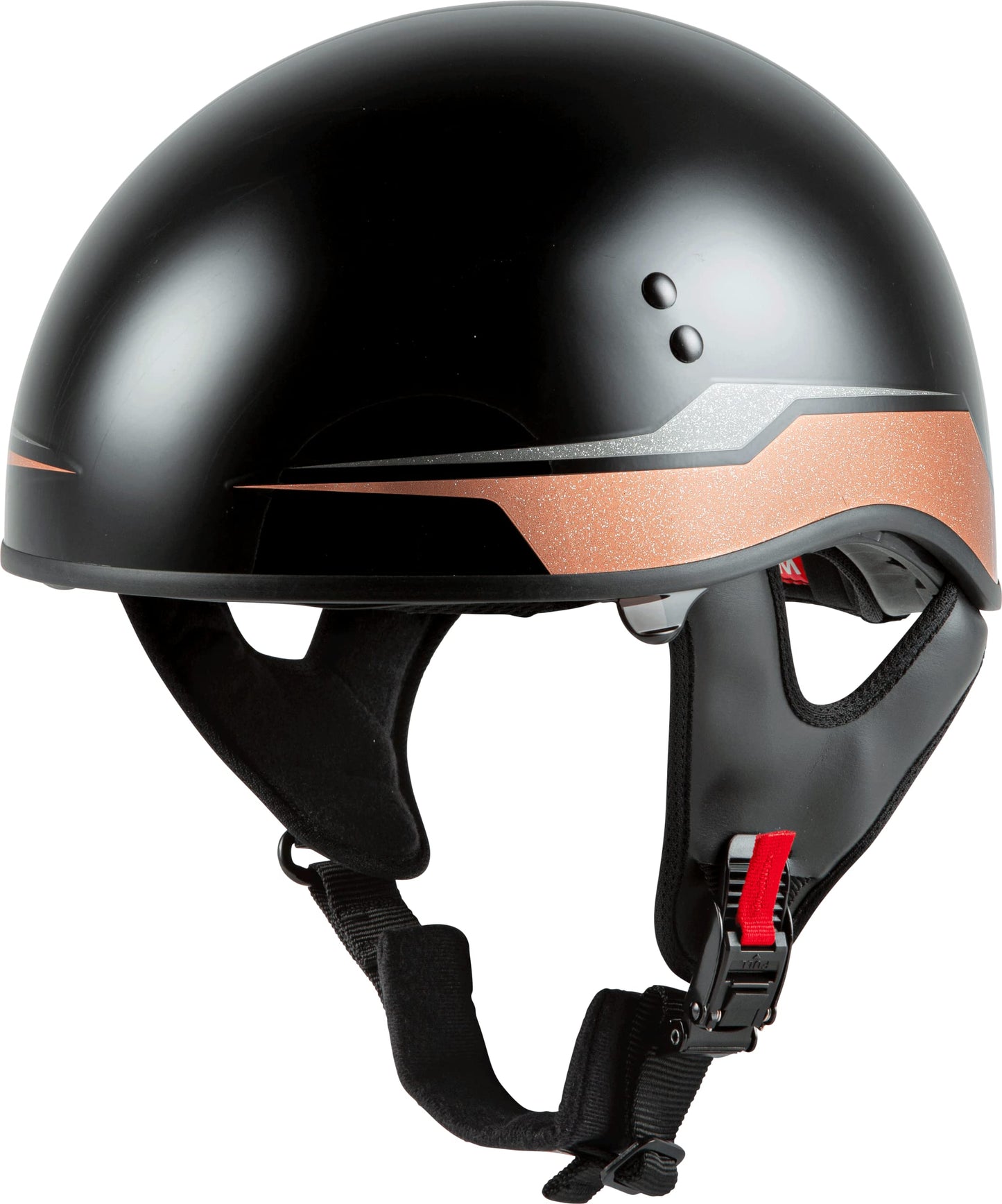 GMAX HH-65 Source Naked Half Helmet (Black/Copper) - XXL