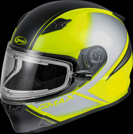 GMAX FF-49S Hail Snow Helmet w/ Electric Shield (Matte Hi-Vis/Black/Grey)