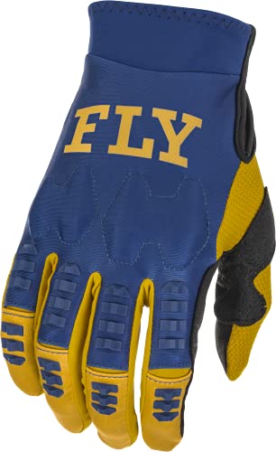 Fly Racing Adult Evolution DST Gloves (Navy/White/Gold) - 3XL