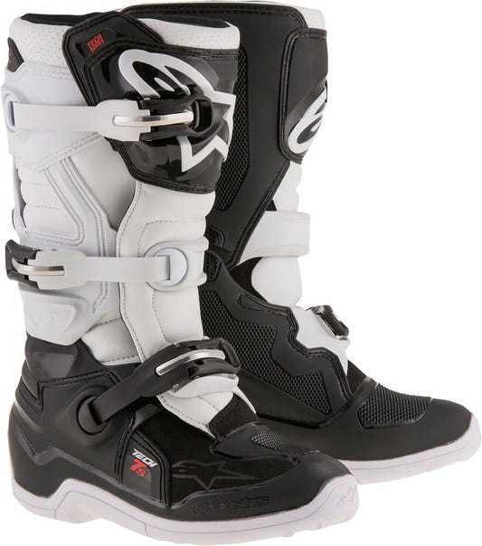 Alpinestars Youth Tech 7S Boots (Black/White) Size 2