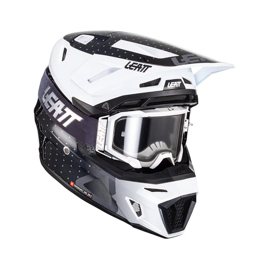 Leatt Helmet Kit Moto 8.5 V24 Black/White - Small 55-56cm