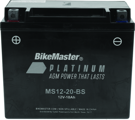 BikeMaster AGM Battery - MS12-20-BS