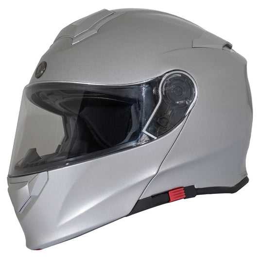 TORC Flip-Up Modular Motorcycle Helmet (Silver) - 2XL