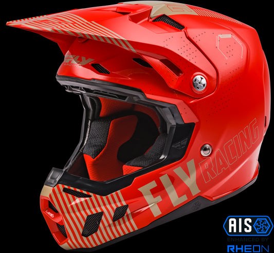 Fly Racing Formula CC Primary Helmet (Red / Khaki) - 2XL