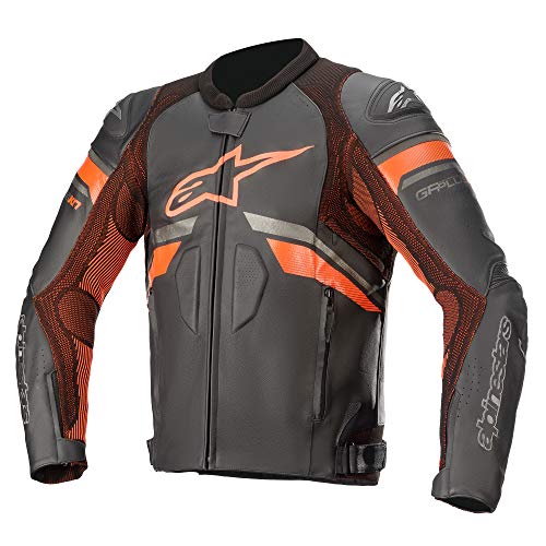 Alpinestars GP Plus R V3 Rideknit Leather Jacket (Black/Red Fluo) Size 56