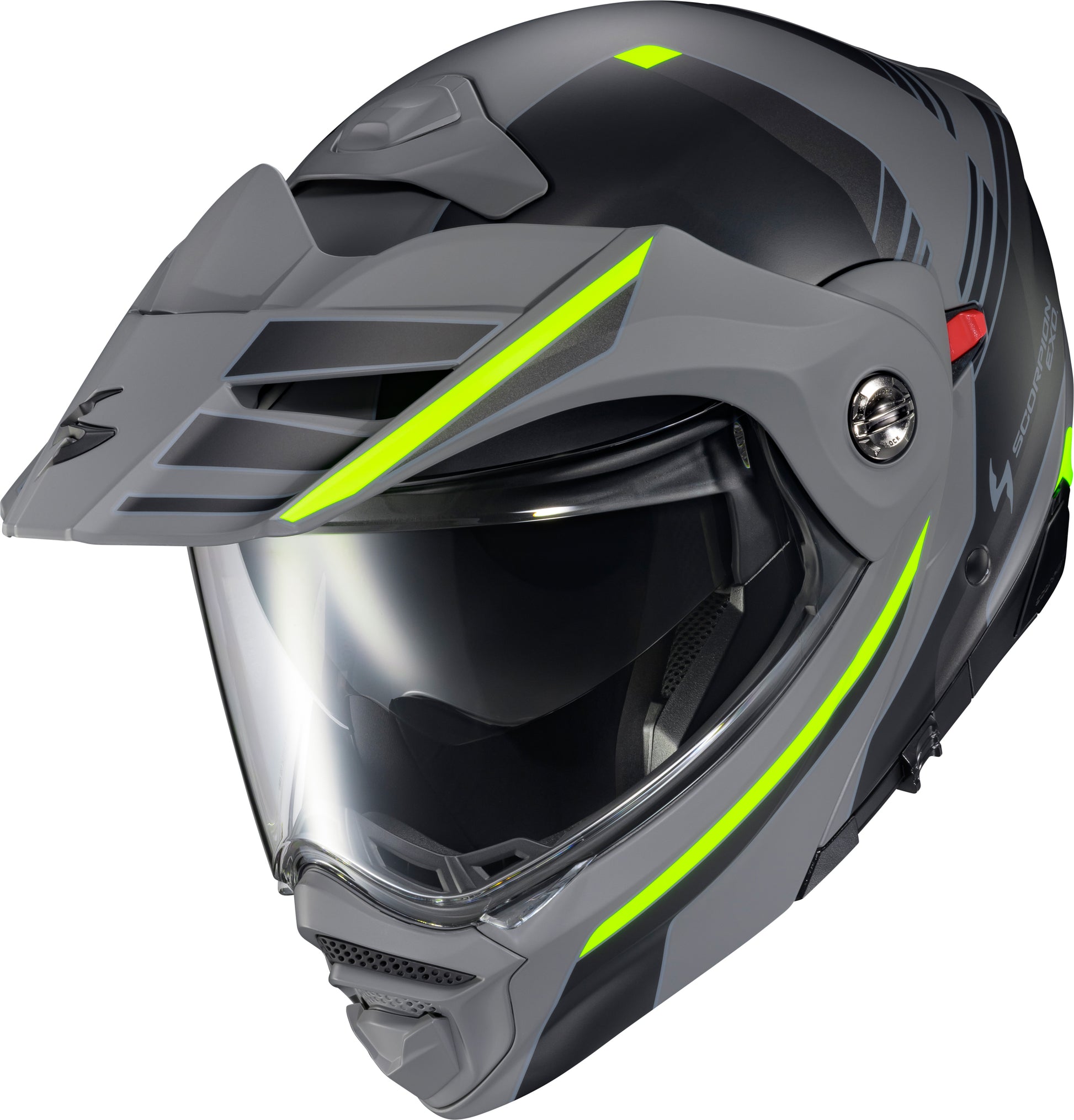 Exo At960 Modular Helmet Monk Grey/Hi Viz Xl