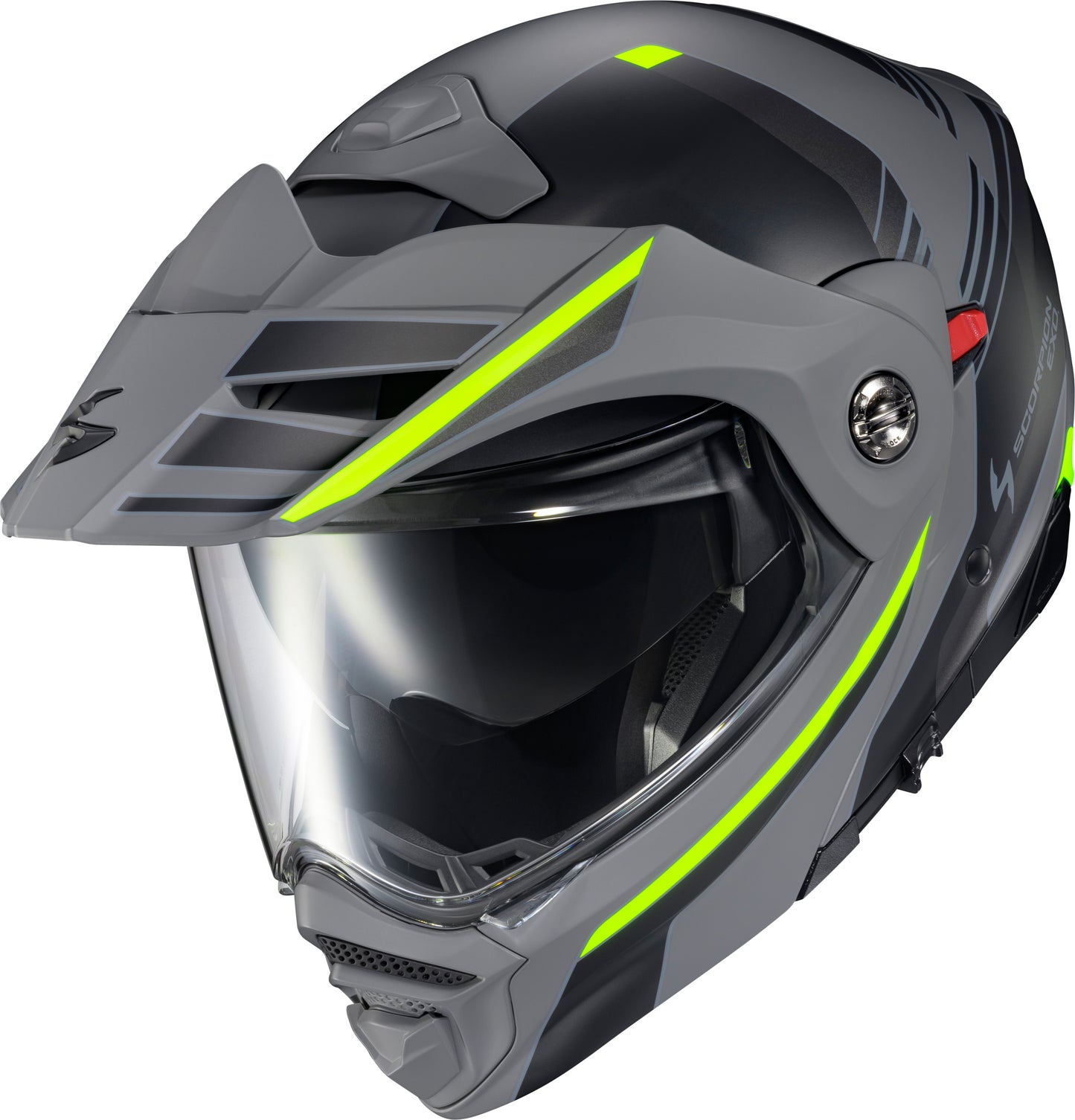 Exo At960 Modular Helmet Monk Grey/Hi Viz Lg