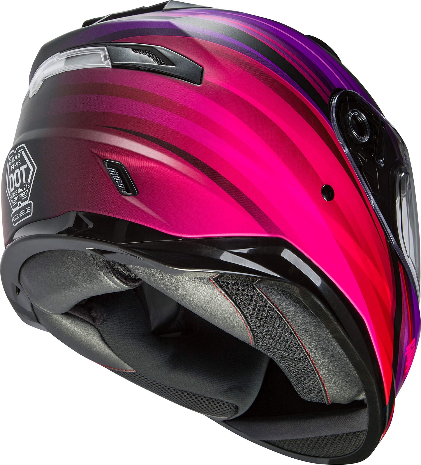 GMAX FF-98 Osmosis Motorcycle Helmet (Black/Purple/Red) - Large