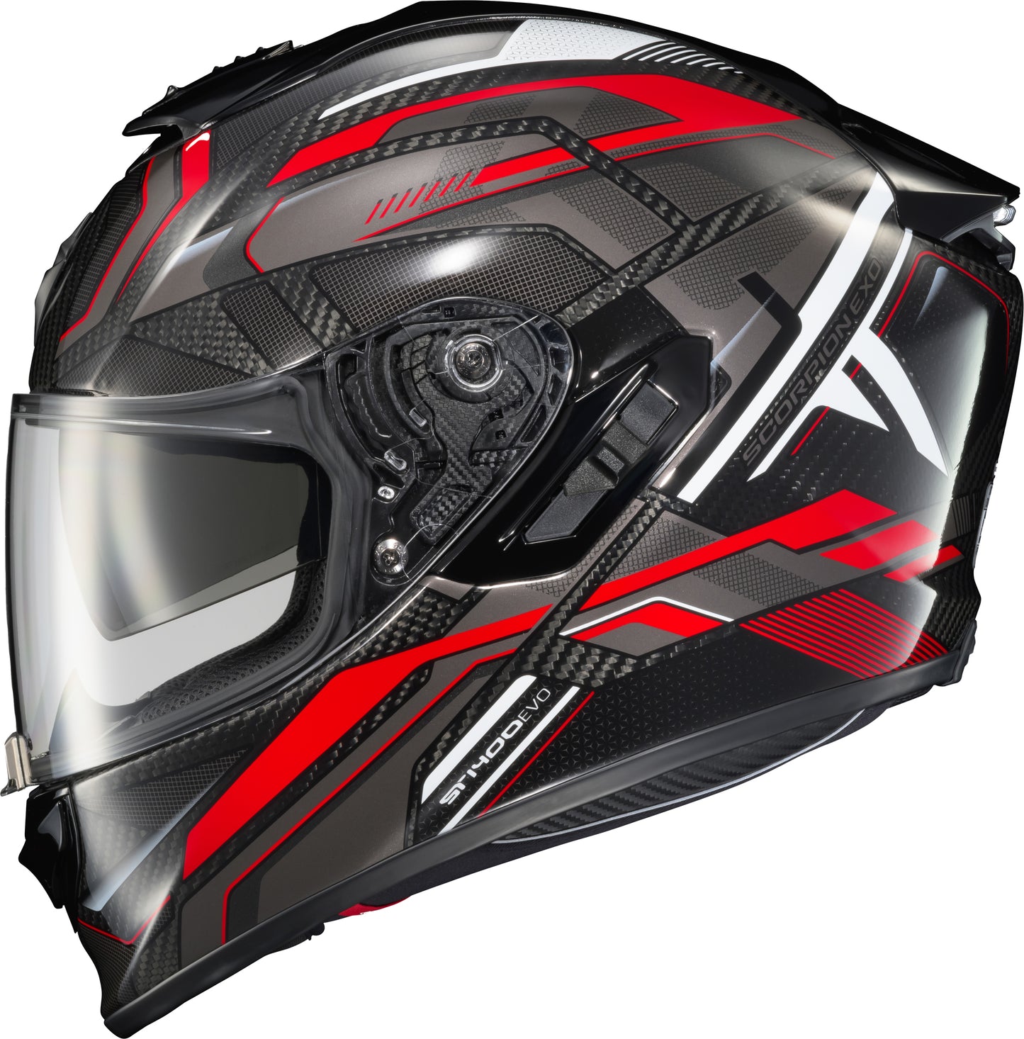 Exo St1400 Evo Carbon Helmet Hex Gloss Red Xl