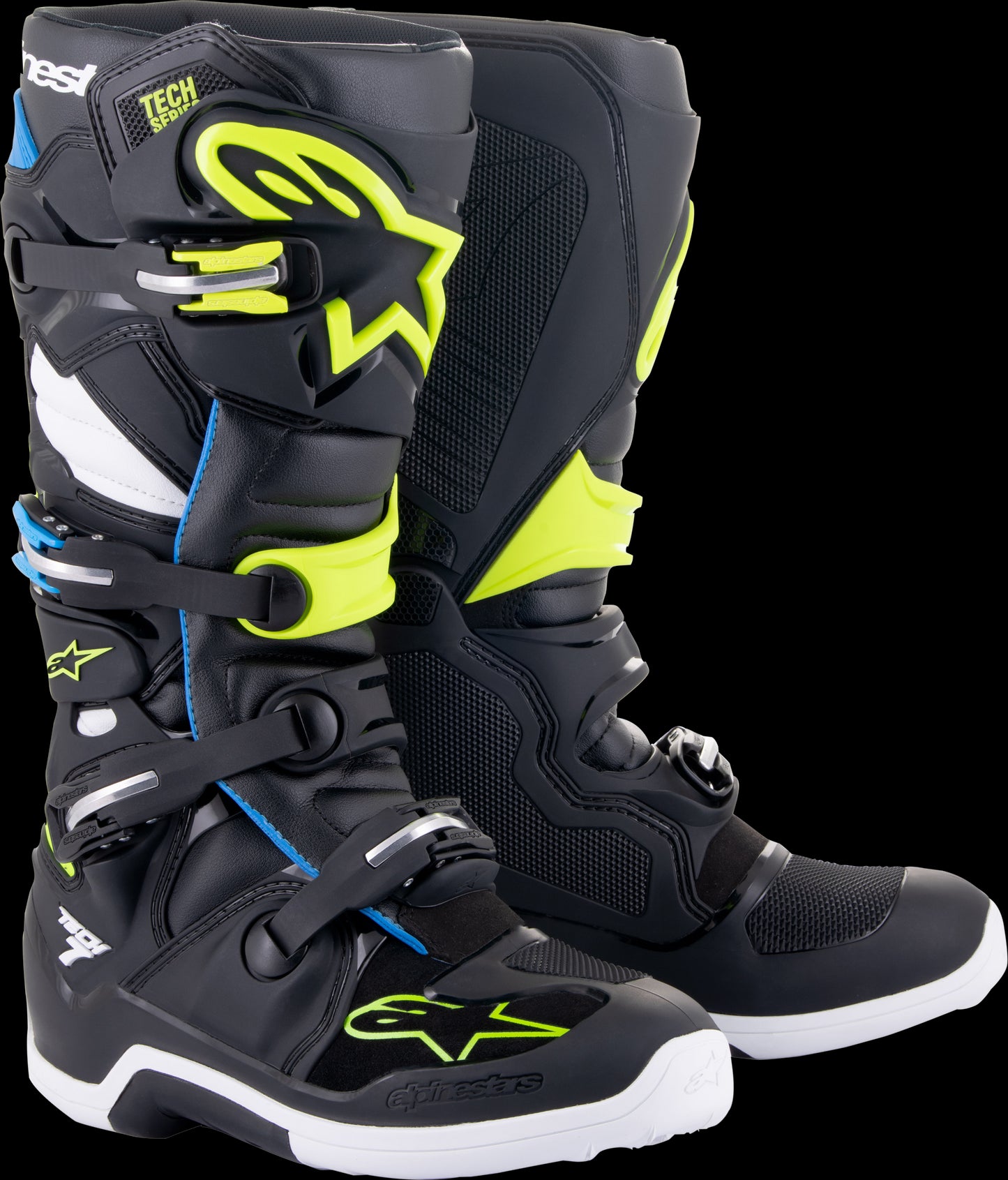 Alpinestars Tech 7 Boots (Black / Blue / Yellow)