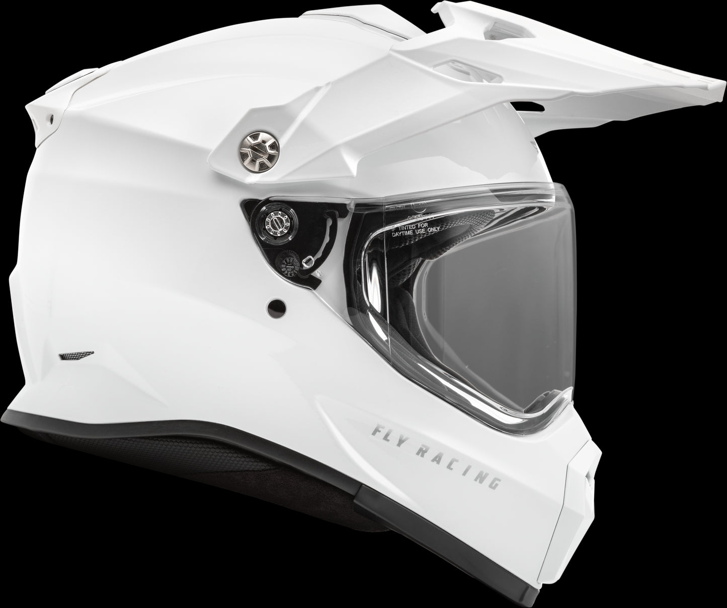 Fly Racing Trekker Solid Helmet (White) - Small