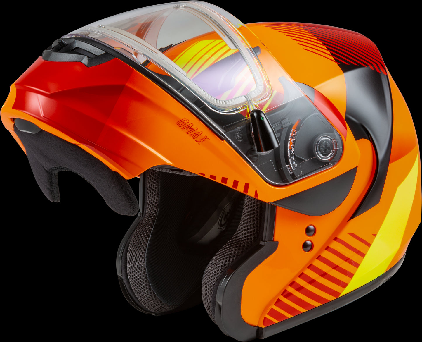 GMAX MD-04S Reserve Modular Snow Helmet w/ Electric Shield (Neon Orange/Hi-Vis) - 3XL