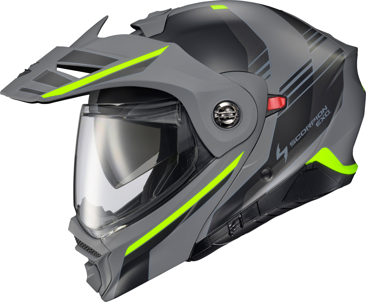 Exo At960 Modular Helmet Monk Grey/Hi Viz Xl