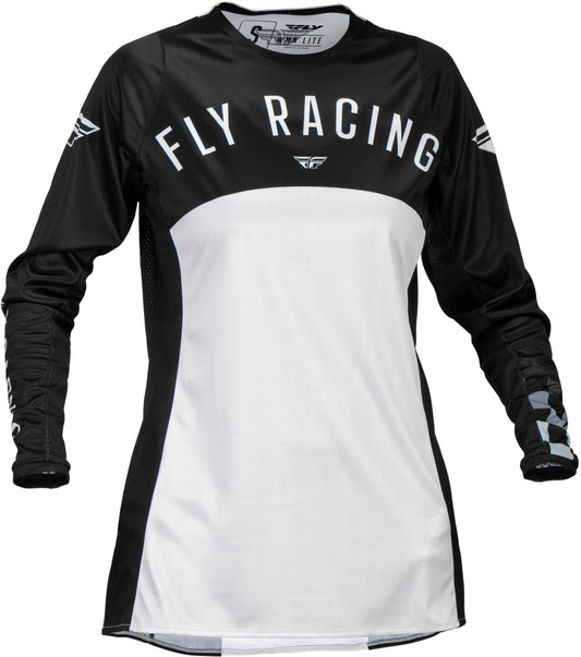 Fly Racing Women's Lite MX Jersey (Black/Light Grey) - 2XL