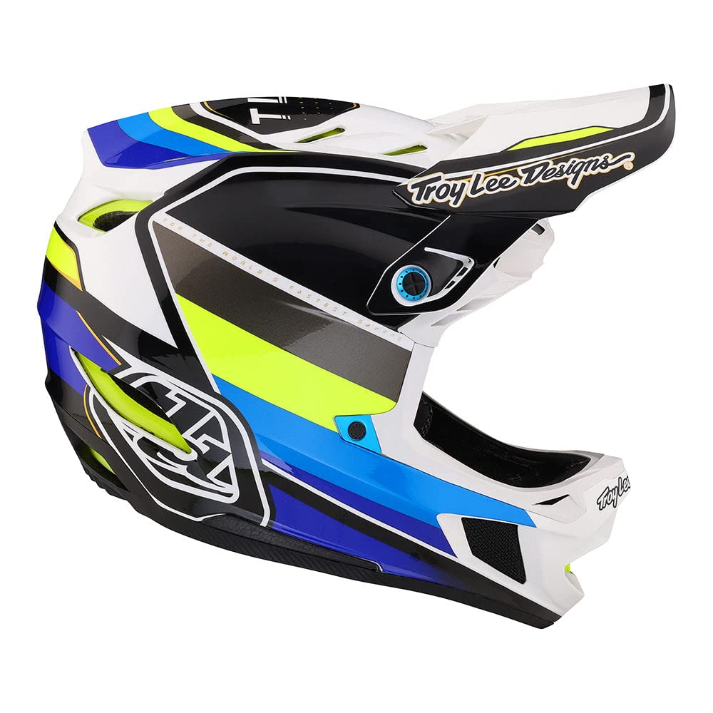 Troy Lee Designs D4 Composite Reverb Full Face Mountain Bike Helmet (White/Blue)