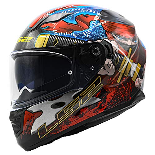 LS2 Helmets Full Face Stream Ninja Helmet (Red Blue - X-Small)