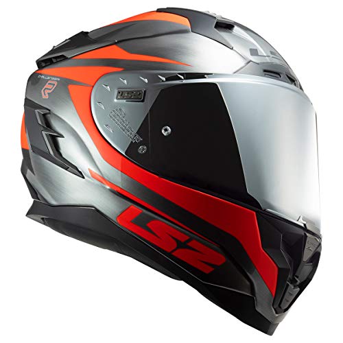 LS2 Helmets Challenger GT Cannon Full Face Street Helmet (Jean Fluo Orange - X-Large)