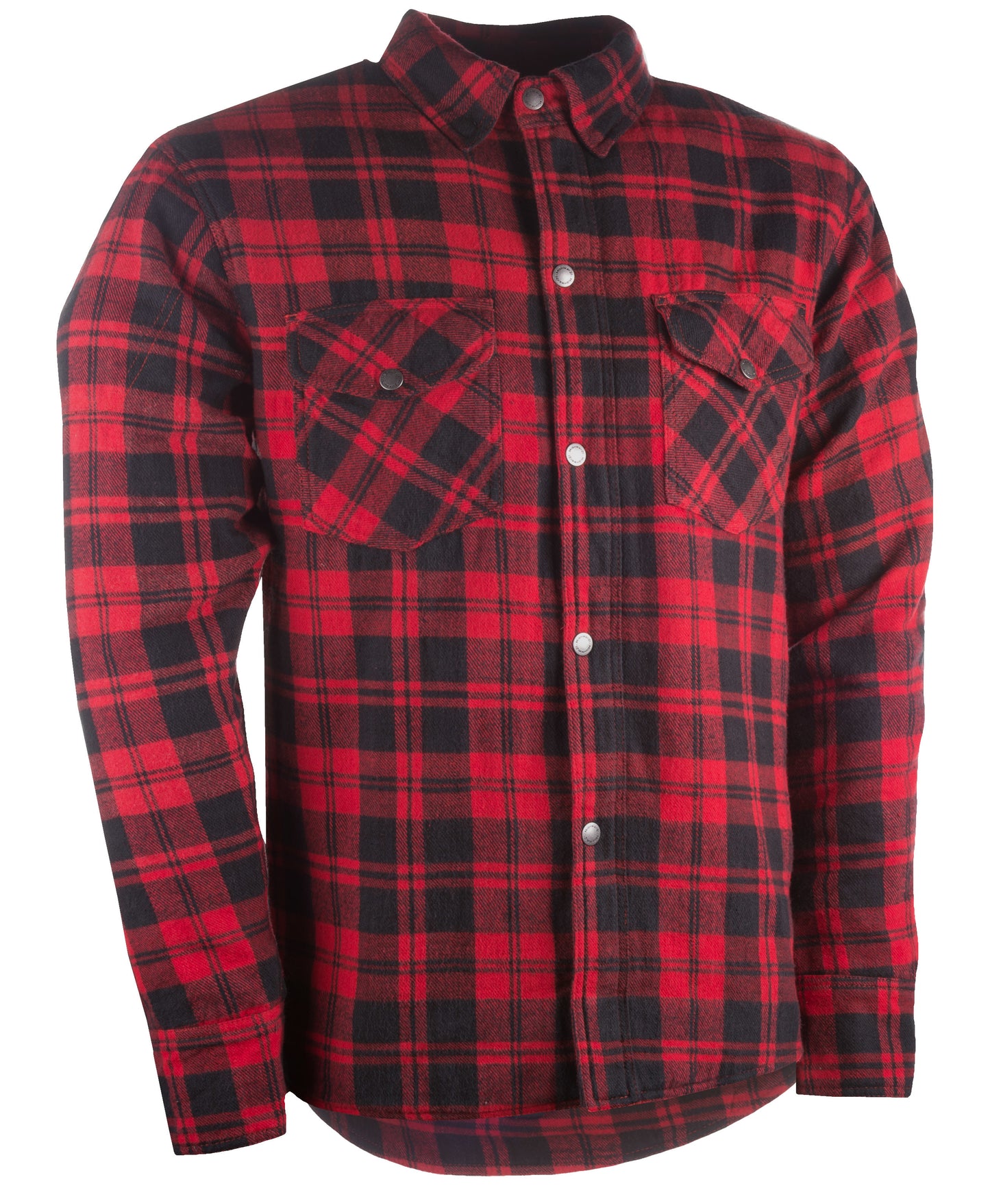 Highway 21 Marksman Motorcycle Flannel Shirt (Black/Red)