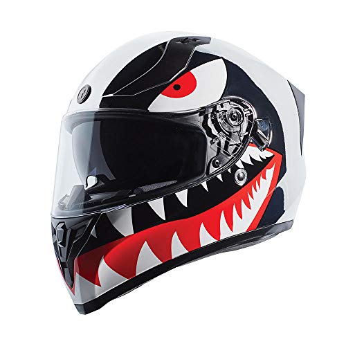 TORC T15 Motorcycle Helmet (Chrome Flying Tiger) - Small