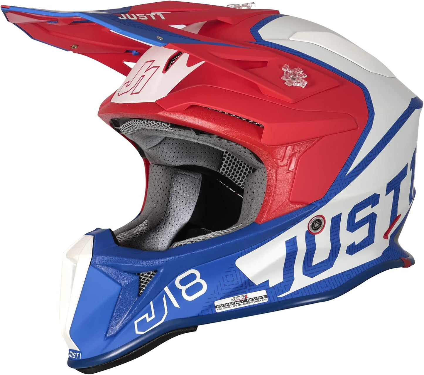 JUST 1 J18 Fiberglass Shell MX Off-Road Motocross Motorcycle Helmet