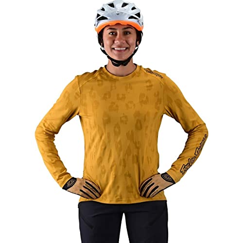 Troy Lee Designs Women's MTB LS Jersey Lilium Jacquard (Honey) - XL