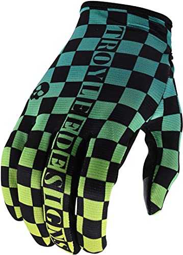 Troy Lee Designs Flowline Glove, Checkers - Green/Black - 2X-Large