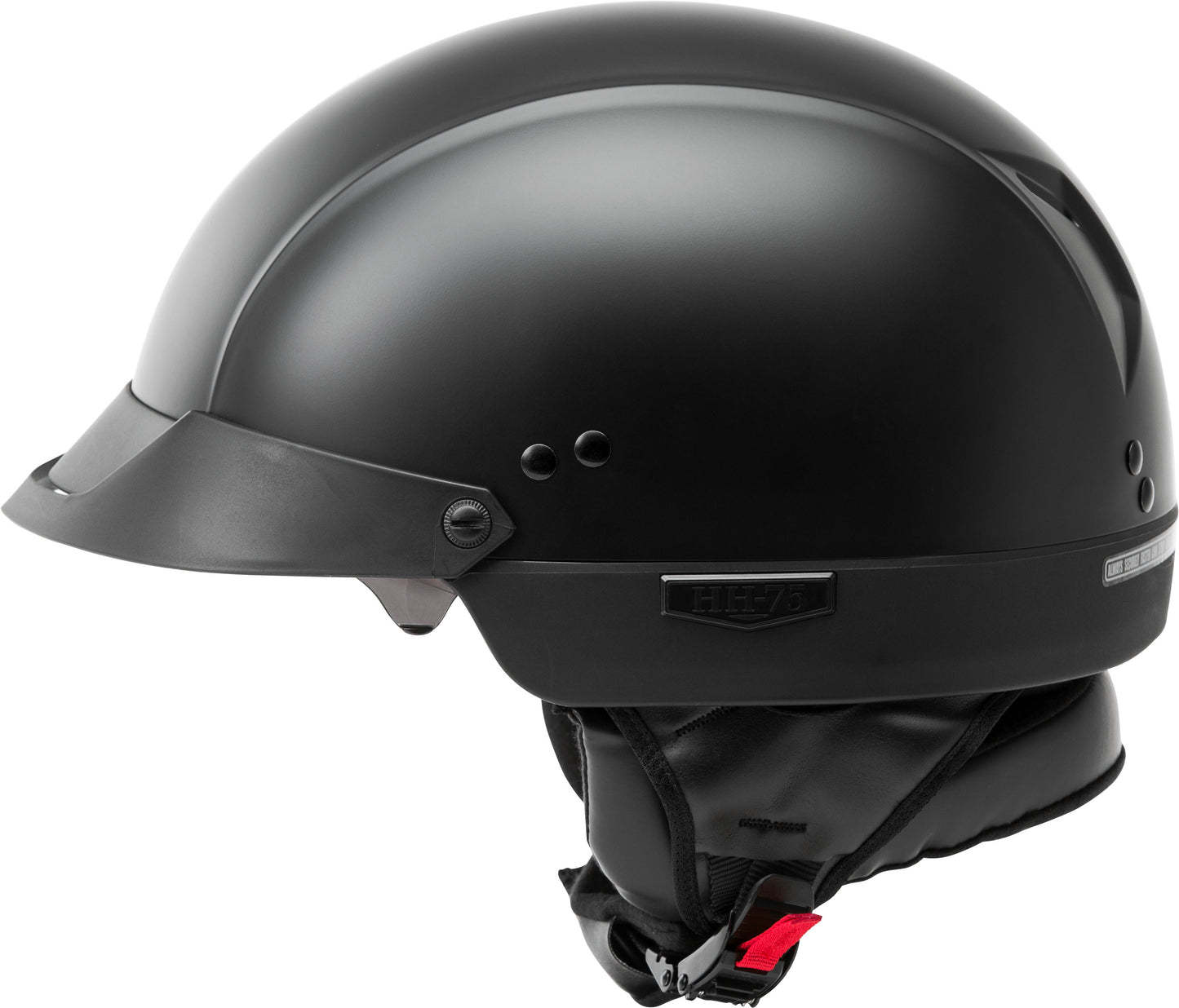 GMAX HH-75 Half Helmet (Matte Black) - Medium